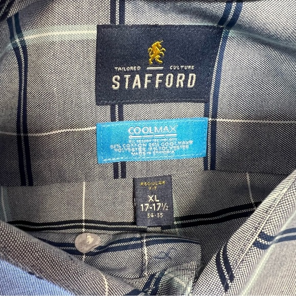 Stafford CoolMax button-down SZ XL - Picture 3 of 3